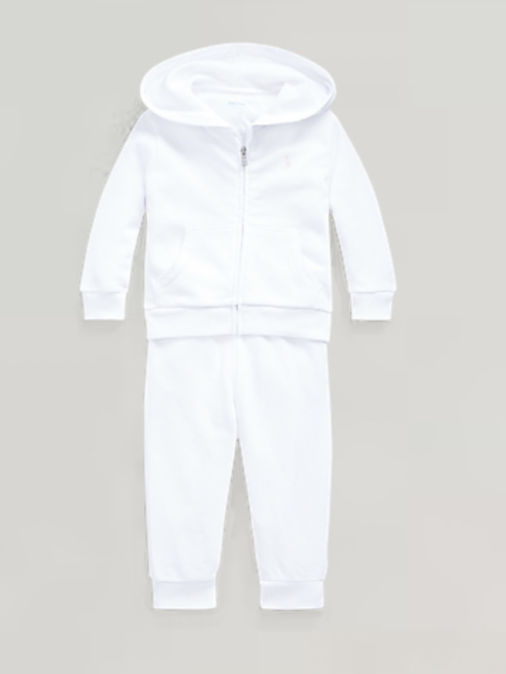 Polo by Ralph Lauren White French Terry Hoodie & Pant Set